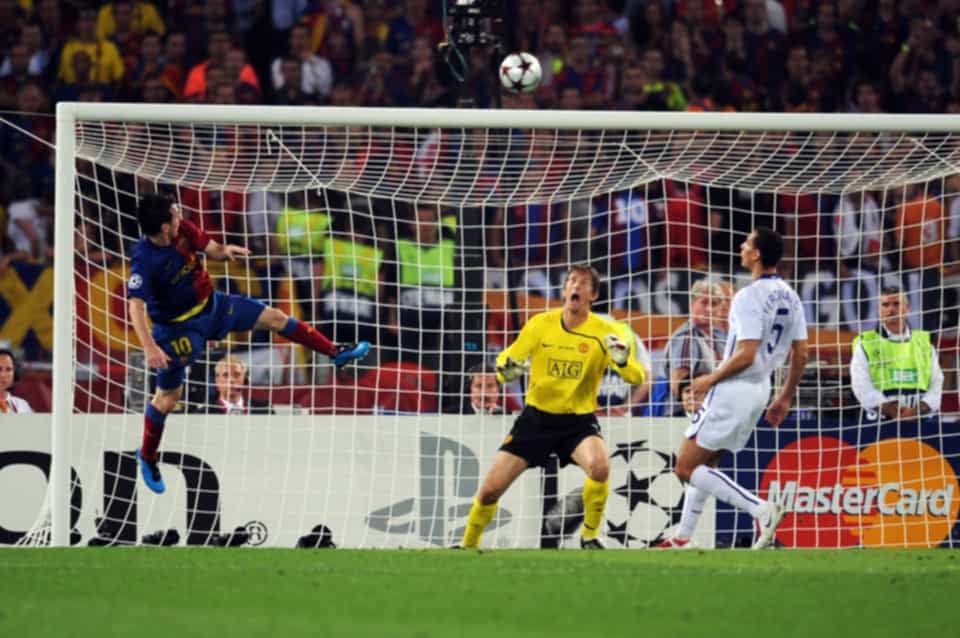 Messi’s header against United in the 2009 UCL final was a true moment of greatness