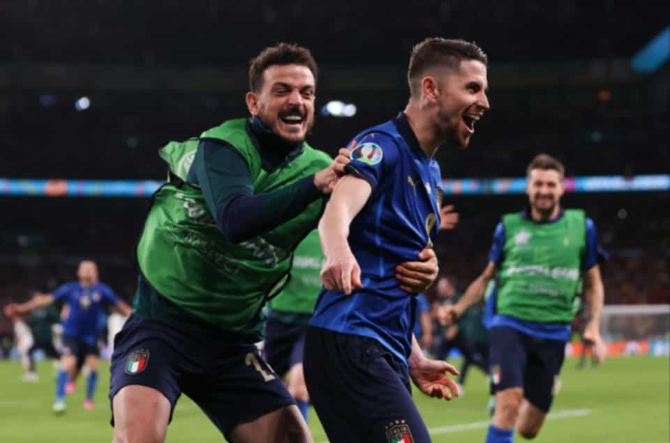 Jorginho was Italy’s hero in their semi-final shootout victory over Spain but missed from the spot against England