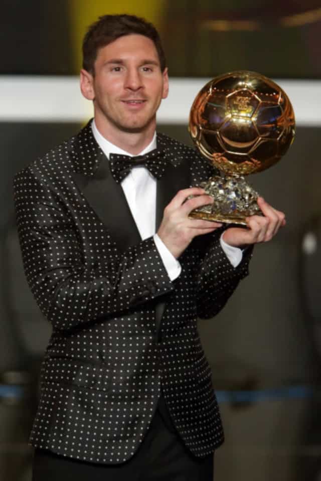 Messi scooped the award in 2012 for a fourth time