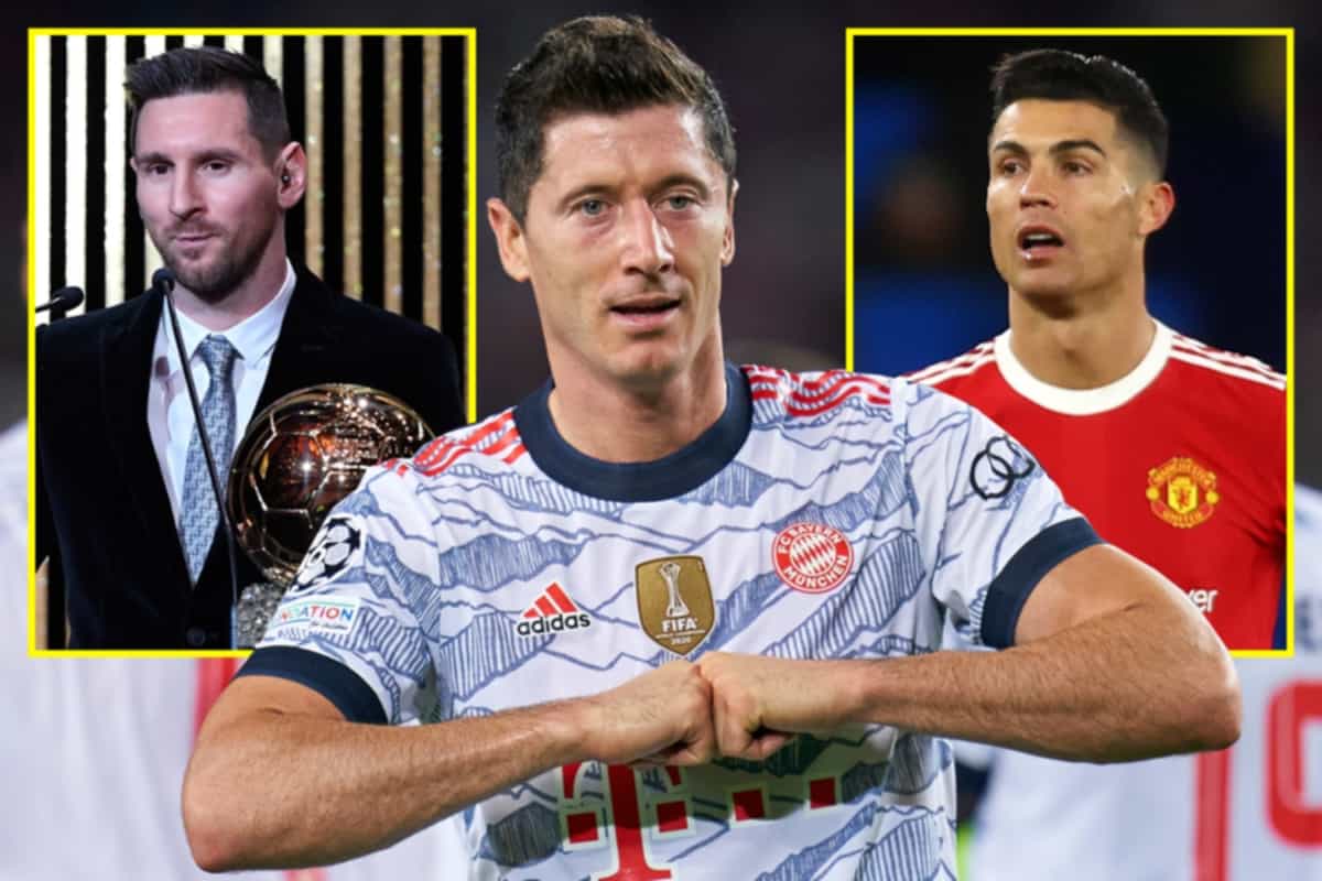 Robert Lewandowski was cruelly robbed of the Ballon d’Or in 2020 and his stats are far better than Lionel Messi and Cristiano Ronaldo’s in 2021 too