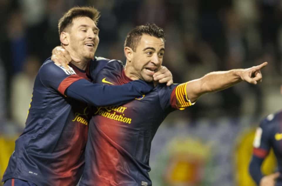 Messi and Xavi enjoyed great success as teammates between 2004 and 2015