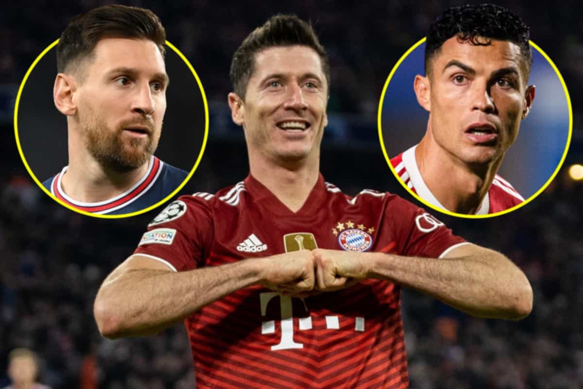Robert Lewandowski edges Lionel Messi and Cristiano Ronaldo goal record as Bayern Munich striker scores hat-trick in 100th Champions League game