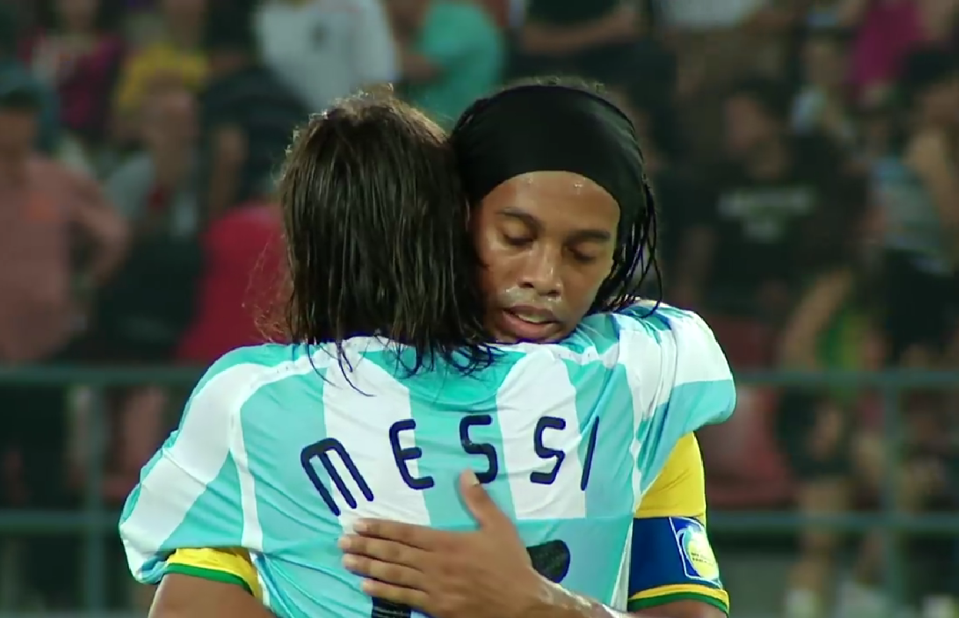 The pair even shared a similar embrace at the 2008 Olympics