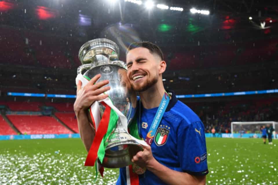 The Italian picked up the European Championship trophy just weeks after his Champions League win with Chelsea