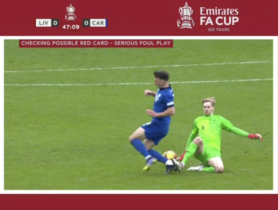 Liverpool were let off the hook at the start of the second half when Kelleher’s challenge was cleared by VAR